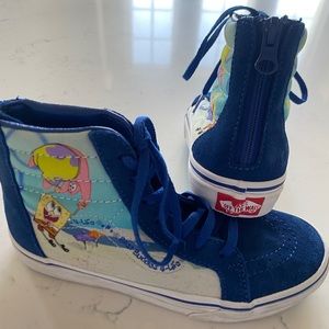 Kids Vans High top SpongeBob Sneakers size 2.5